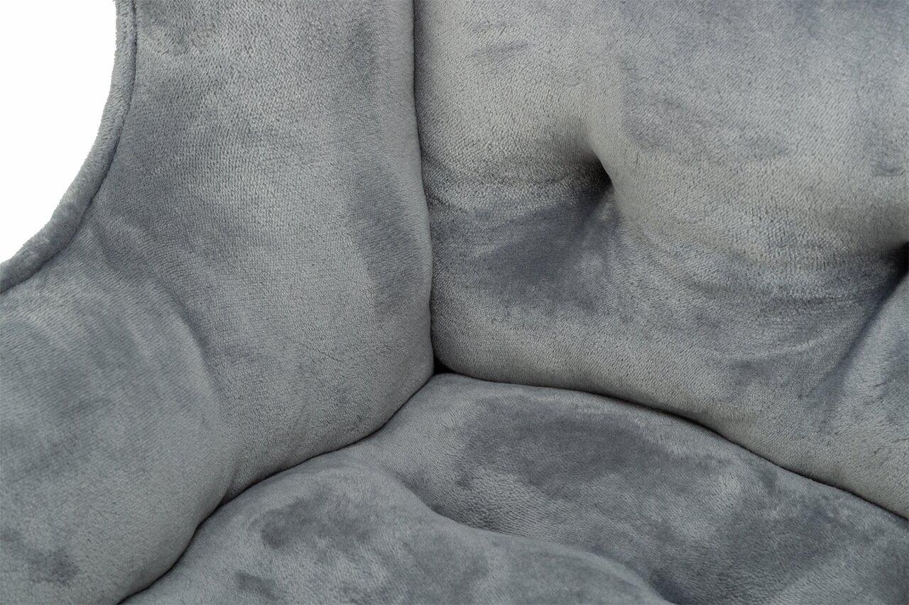 Weiches, graues Hundebett von TRIXIE für Hunde, ideal für Komfort und Ruhe, aus flauschigem Material.