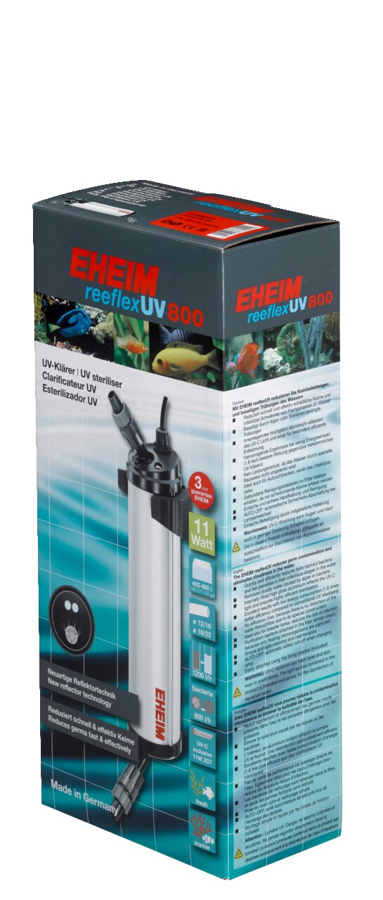 EHEIM reeflexUV 800, UV-Klärer f. Aquarien, 11W, reduziert Keime, Zielgr.: Aquarienbesitzer, „Made in Germany“.