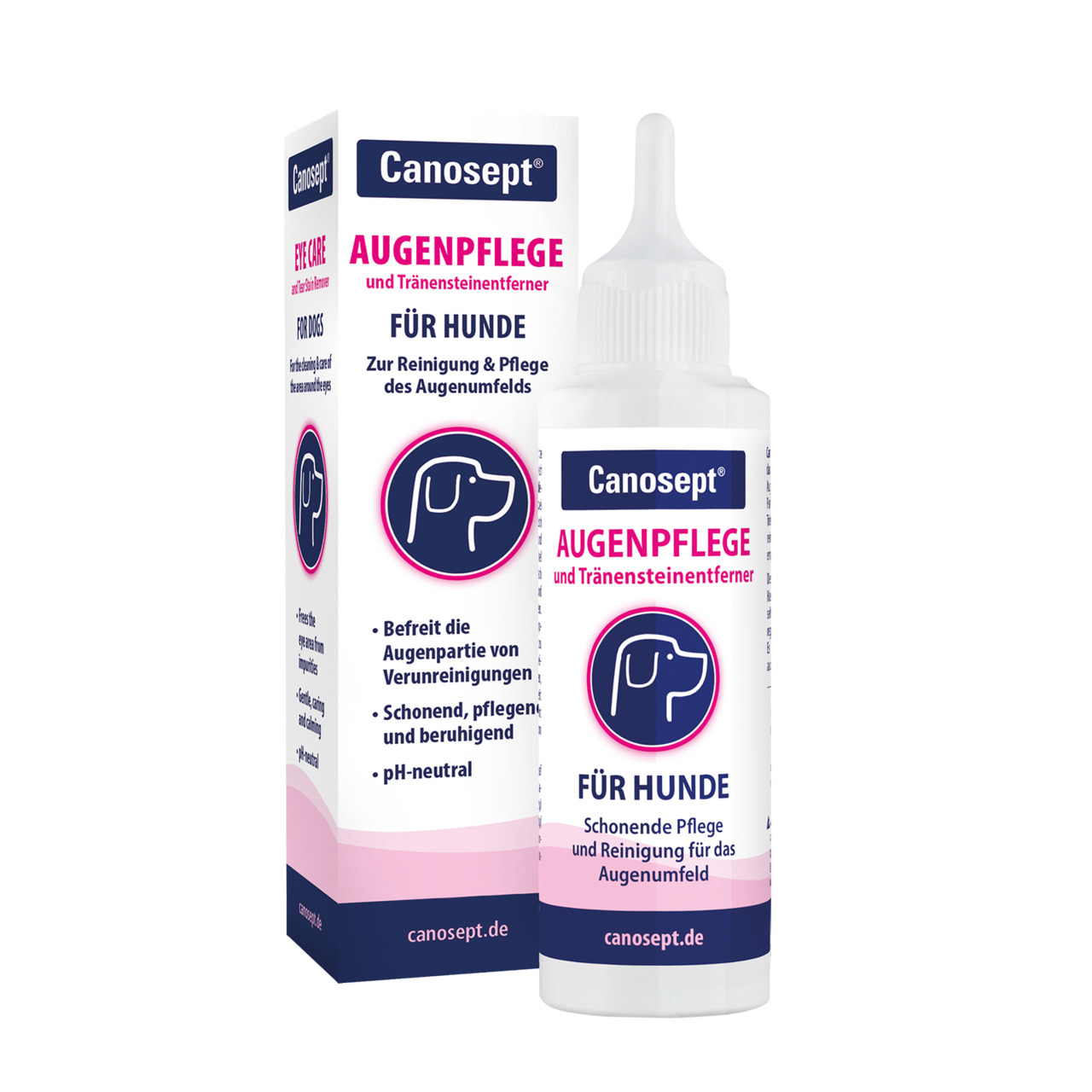 Canosept Augenpflege & Tränensteinentferner für Hunde, pH-neutral, reinigt & beruhigt, 100 ml.