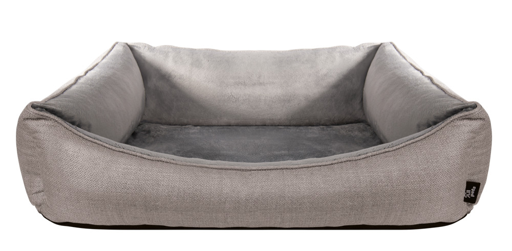 Hundebett "Wolters Home Collection", grau, für alle Hunde, weiche Polsterung, hoher Komfort, erhöhte Seiten, ideal innen.