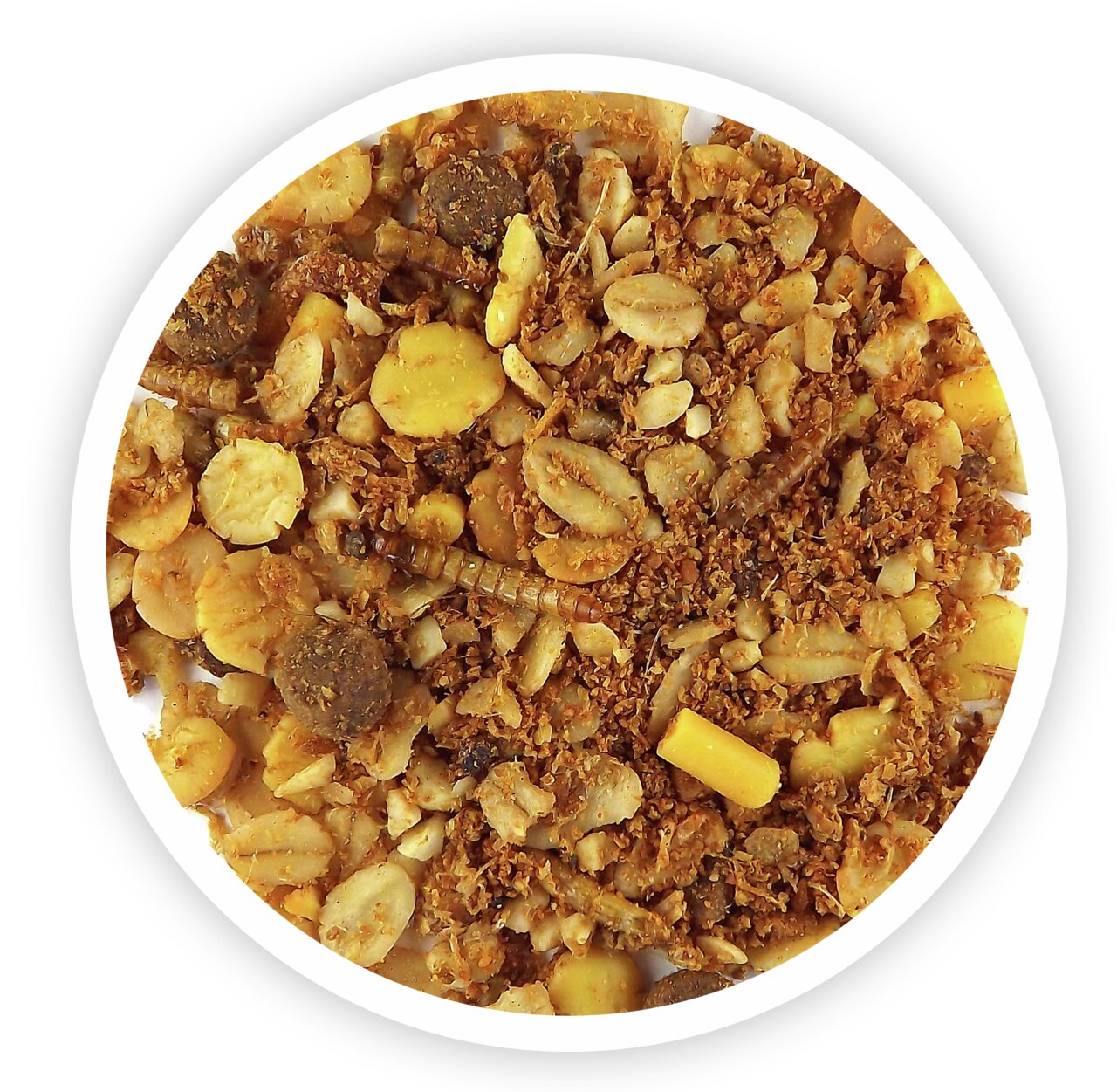 Claus Gourmet-Insekten-Mix für Wildvögel, 1 kg: Mit Mehlwürmern, Nüssen, Haferflocken & Früchten. Proteinreich, energiereich.