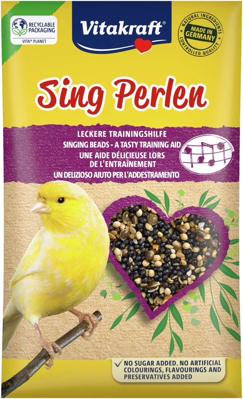 Vitakraft Kräcker, Ergänzungsfutter f. Ziervögel, Geschm.: Honig & Sesam, 3 Stk., hochwertige Tiernahrung.