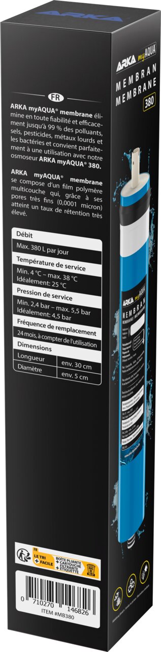 ARKA myAQUA Membrane 380 Osmosemembran für Aquarien, für Süß- und Meerwasser, hohe Rückhaltung, 380 l-Tag;;;;;;;;;;;;;;;;;;;;;;;;