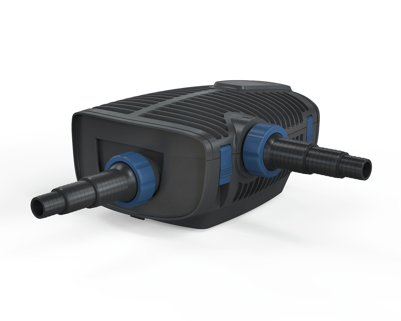 Oase AquaMax Eco Premium 12000, Filter- & Bachlaufpumpe, für Gartenteiche, energieeffizient, Schwarz-Blau, 2 Schlauchanschlüsse.
