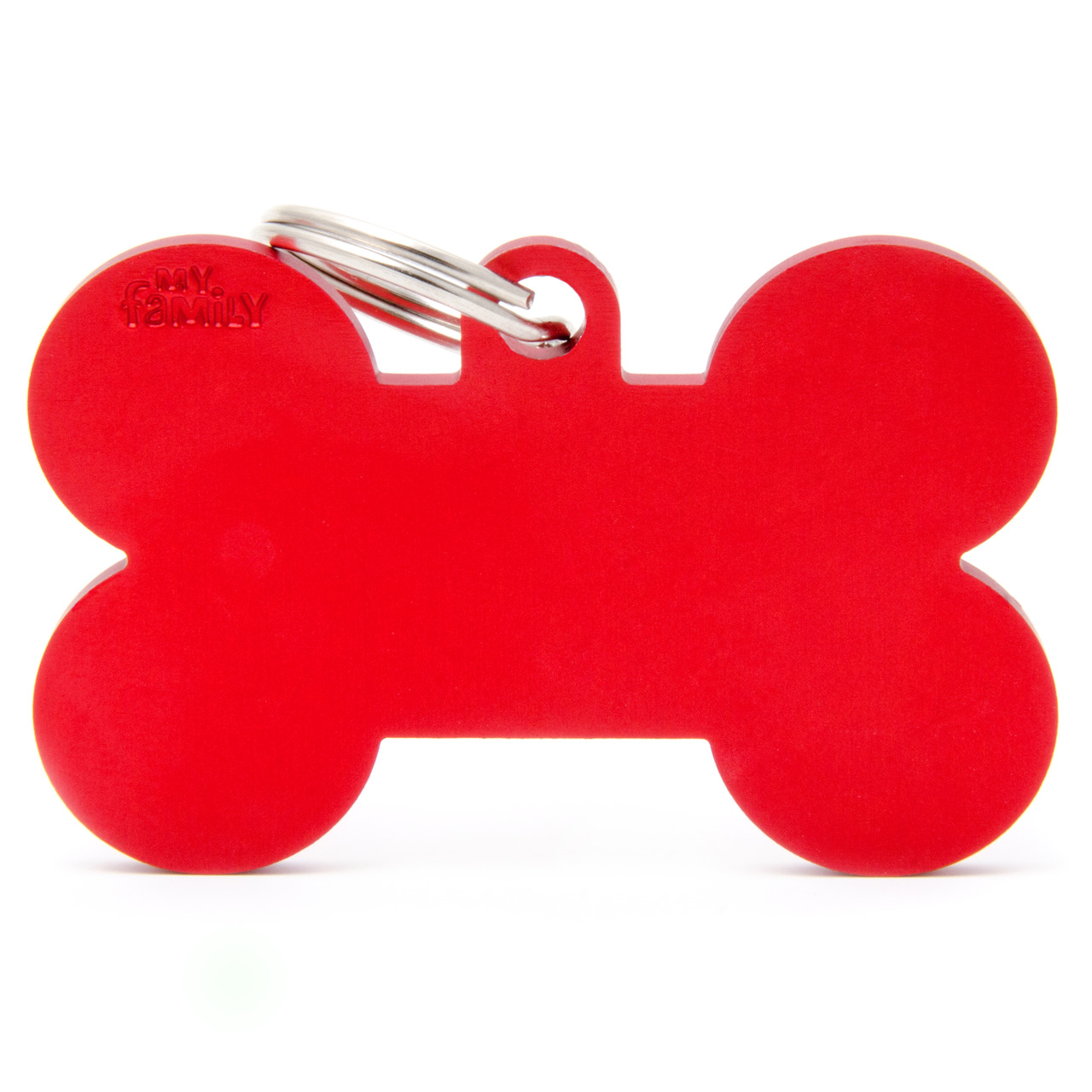 MY FAMILY Basic Bone Aluminum Tag XL rot Hundemarke