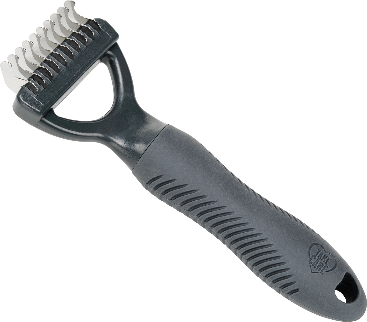 Entfilzungskamm "Take Care" für Hunde & Katzen, ergonom. Griff, Edelstahlklingen, entfernt Knoten & Haare, ideal für Fellpflege.