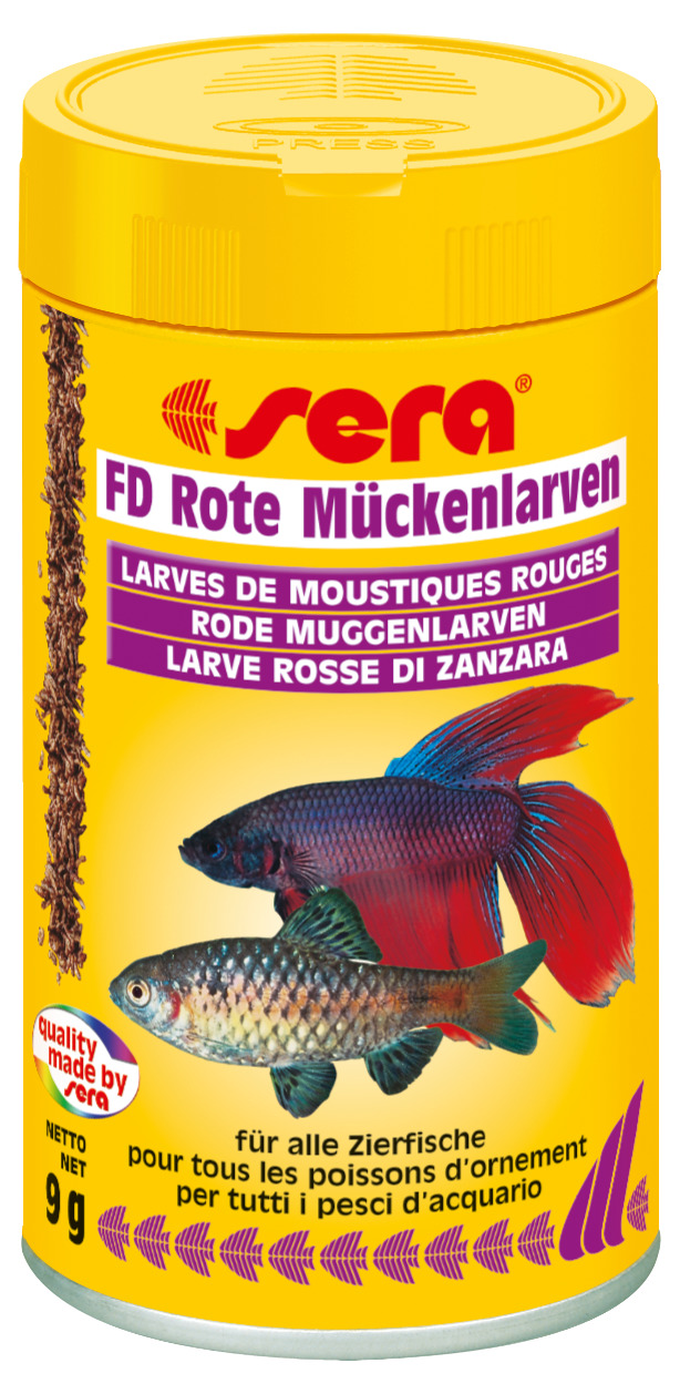 Sparpaket 2 x 100 ml Sera FD Rote Mückenlarven Nature Leckerbissen Aquarium Ergänzungsfutter