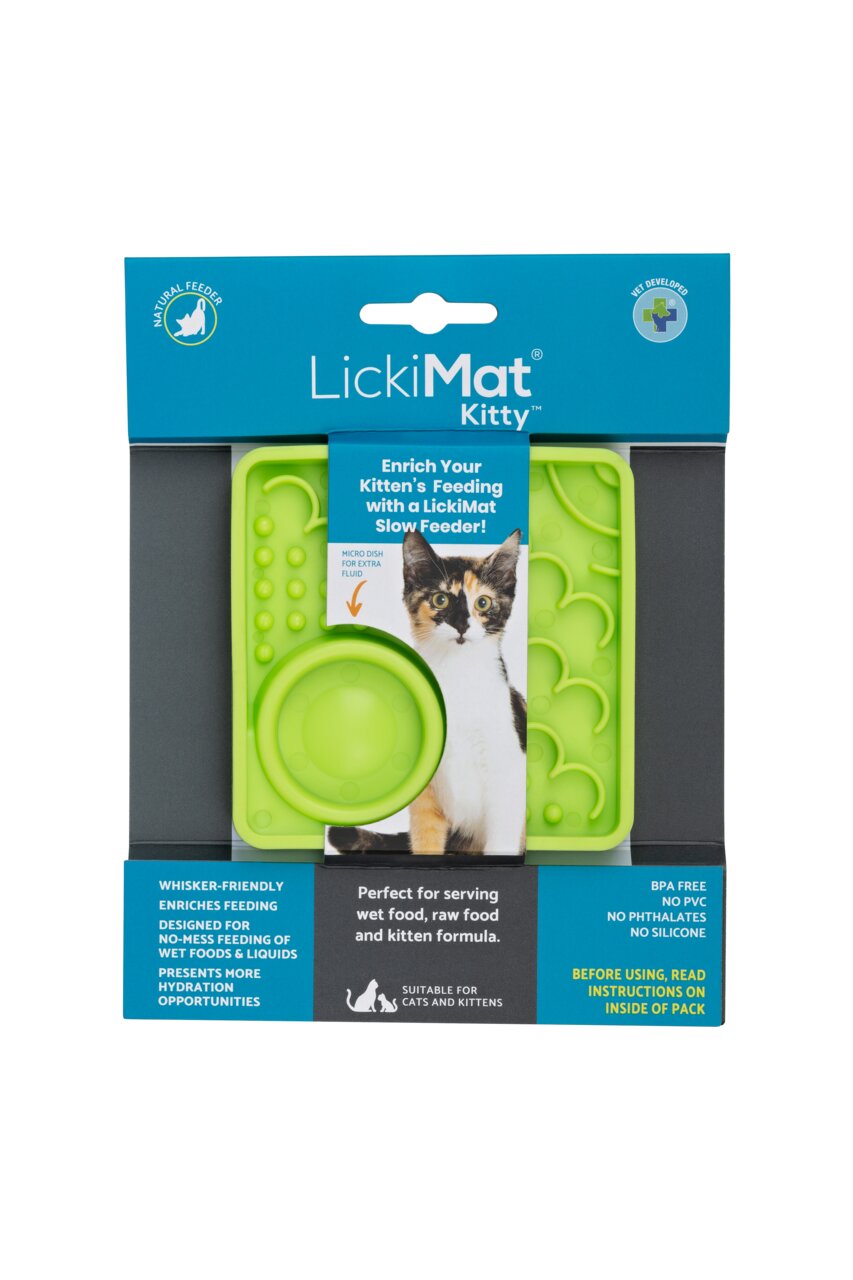 LickiMat Kitty grün 10 x 10 cm