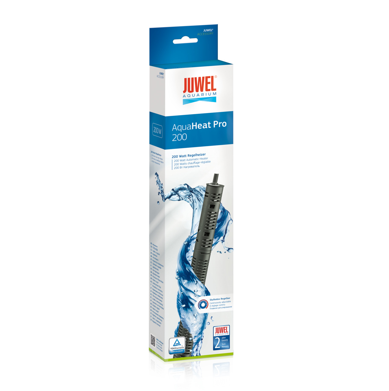 JUWEL AquaHeat Pro 200, 200-W-Regelheizer f. Aquarien, präzise Temp.regelung, 2 J. Garantie, hochwertige Verarb., f. Aquarienbesitzer.