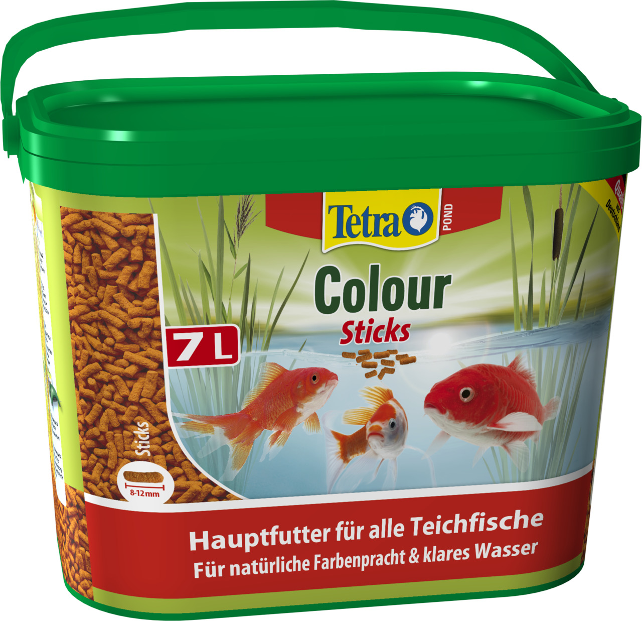 Tetra Pond Colour Sticks, Hauptfutter für Teichfische, fördert Farbenpracht & klares Wasser, 7L, 8-12mm, für alle Teichfische.