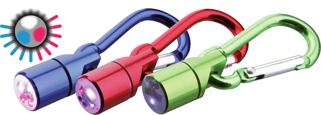 TRIXIE LED-Anhänger für Haustiere, Farben Blau-Rot-Grün, mit Karabiner, für bessere Sichtbarkeit bei Dunkelheit.
