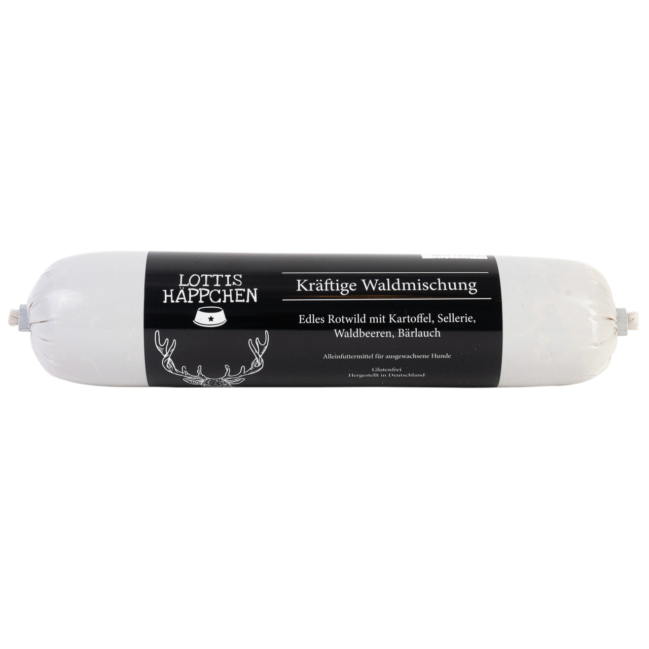 Lottis Häppchen Kräftige Waldmischung, Alleinfutter f. Hunde, Rotwild, Kartoffeln, Sellerie, Waldbeeren, glutenfrei, 500g.