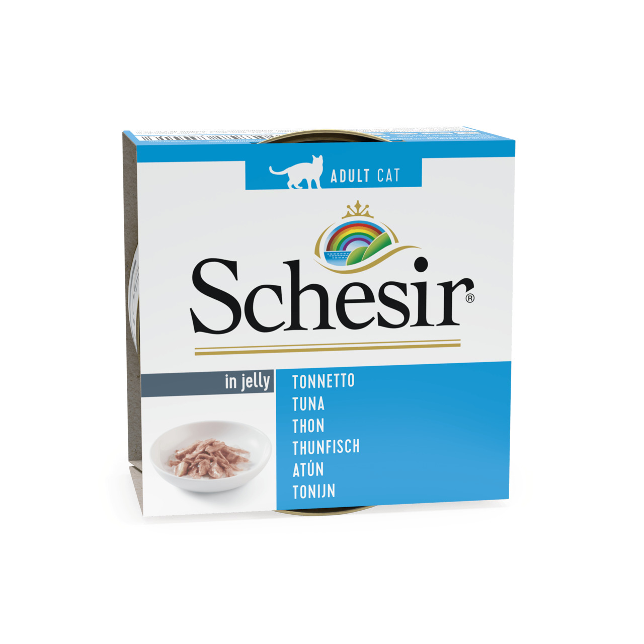 Sparpaket 48 x 85 g Schesir Adult Thunfisch in Jelly Katzen Nassfutter