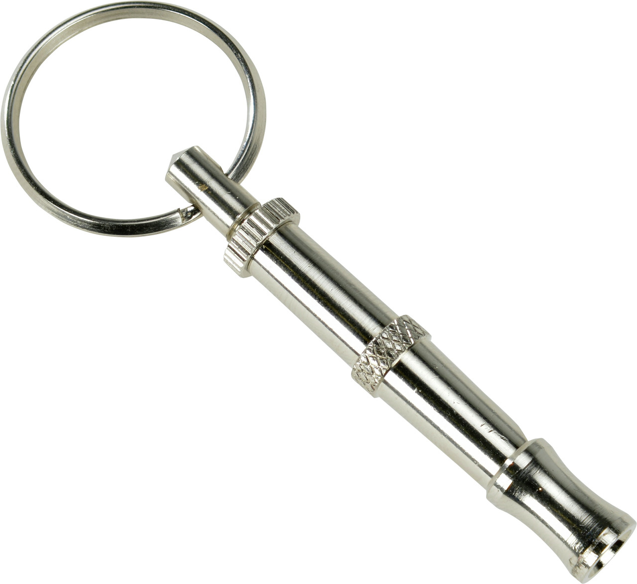 AniOne Hundepfeife, silbern, für Hundebesitzer, Metall, robust, mit Schlüsselring, für effektive Kommunikation mit dem Tier.