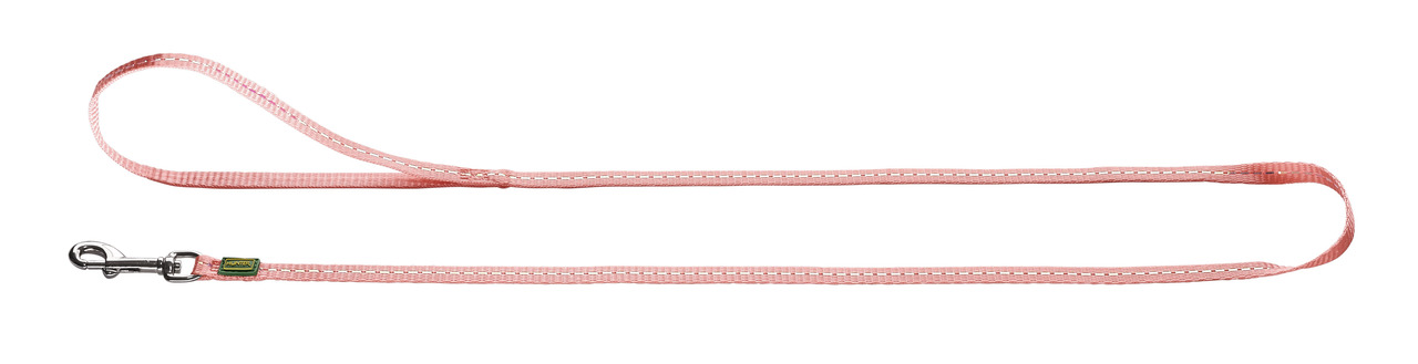 Rosa Hundeleine der Marke HUNTER, Modell "Modern Art", geeignet für Hunde aller Größen. Die Leine besteht aus robustem, hochwertigem Material mit reflektierenden Nähten für bessere Sichtbarkeit. Ausgestattet mit einem stabilen Karabinerhaken. Länge ca. 11
