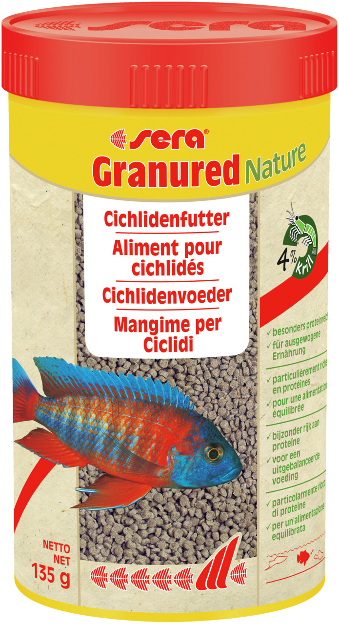Sera Granured Nature Cichlidenfutter Aquarium Granulatfutter 250 ml