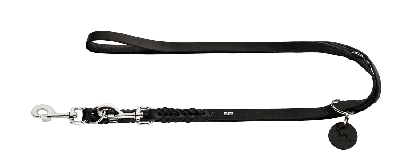 HUNTER Verstellbare Führleine Solid Education schwarz 18/250