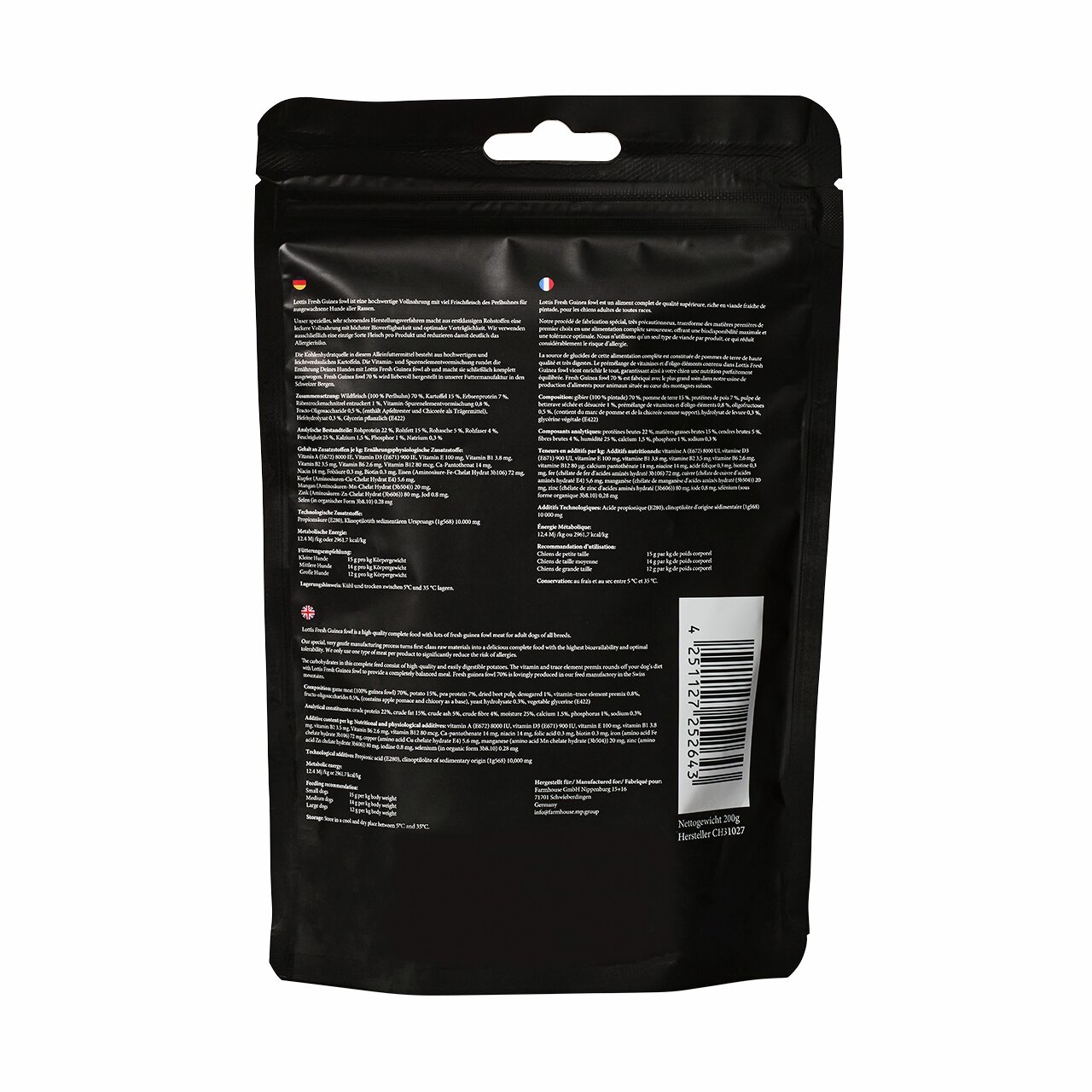 Lottis Häppchen Premium-Tierfutter für Hunde, 200 g, Geschmacksrichtung unklar, hochwertige Qualität.