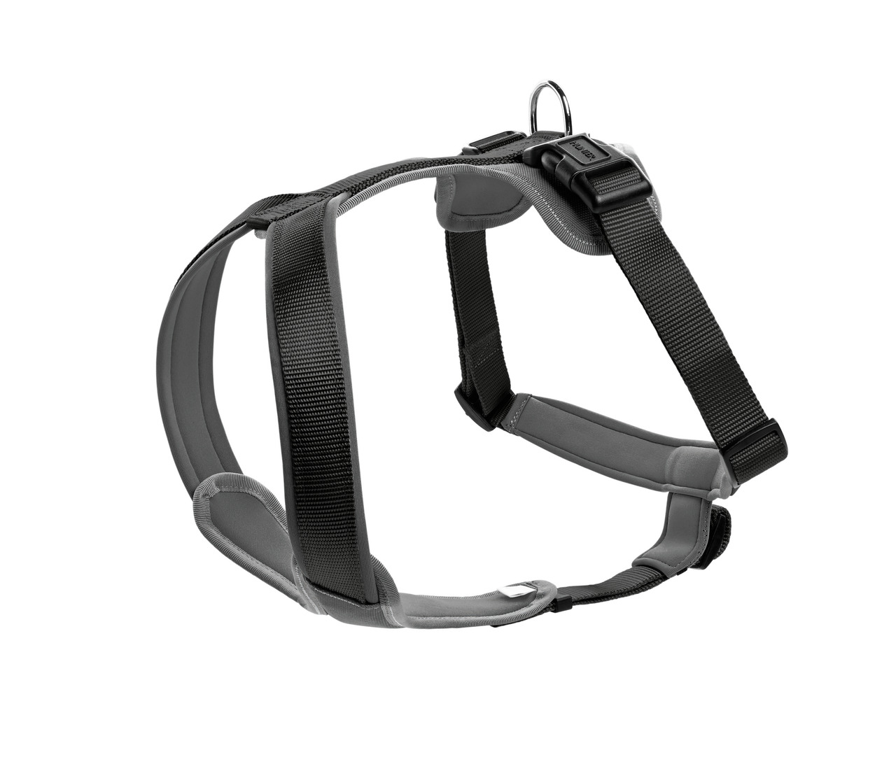 HUNTER Geschirr Neopren XXL 25 mm schwarz/neopren grau