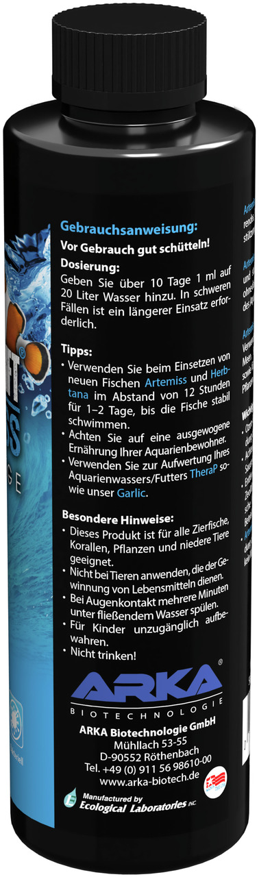 ARKA MICROBE-LIFT Artemiss, Pflegeprod. f. Zierfische-Aquarienbewohner, 236 ml, mit Dosieranweisungen & Anwendungstipps.