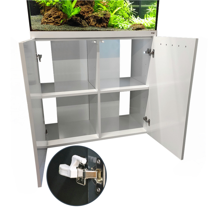 Amtra Unterschrank für Aquarien, weiß, 4 Fächer, stabile Scharniere, viel Stauraum für Zubehör, ideal für Aquarienbesitzer.