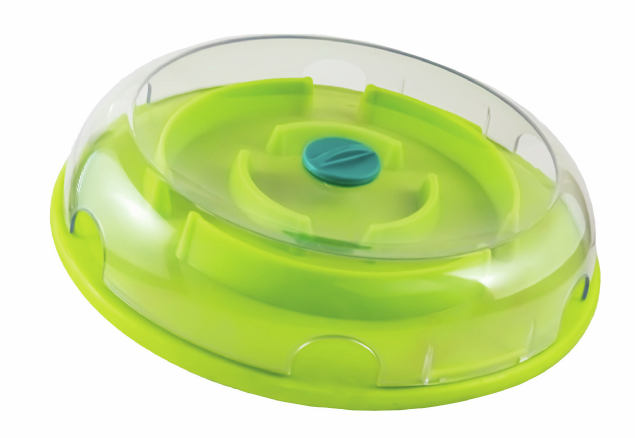 Outward Hound Fun Feeder, interaktives Futterspielzeug für Hunde, Grün, fördert langsames Fressen & mentale Stimulation.