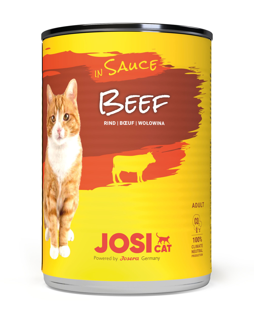 Josera JosiCat Beef in Sauce, für erwachsene Katzen, Rind, klimaneutral, 400g.
