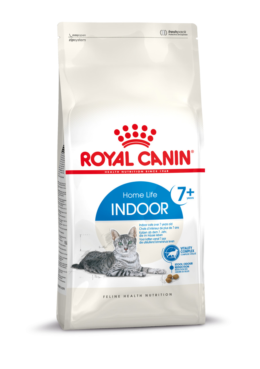 ROYAL CANIN Home Life Indoor 7+, für ältere Wohnungskatzen (ab 7 J.), 1,5 kg, Vitalitätsunterstützung, Geruchsreduzierung.