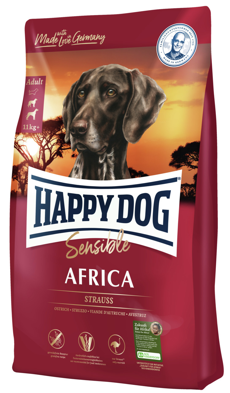 Sparpaket HAPPY DOG Supreme Sensible Africa 2 x 12,5 Kilogramm Hundetrockenfutter