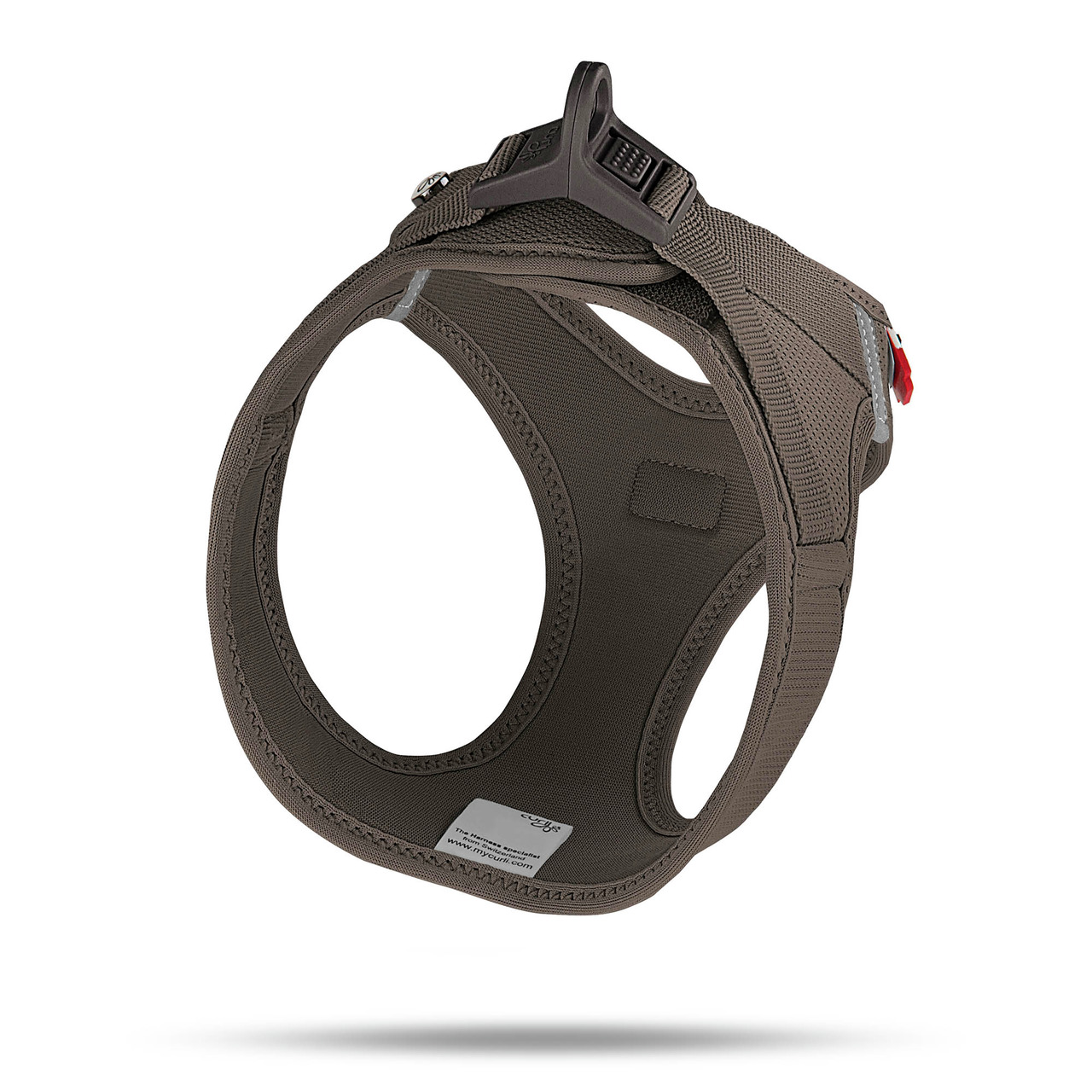 Curli Hundegeschirr "Curli Vest Harness Air-Mesh", für kl.-mittelgr. Hunde, atmungsaktiv, reflektierend, ergonomisch, braun.