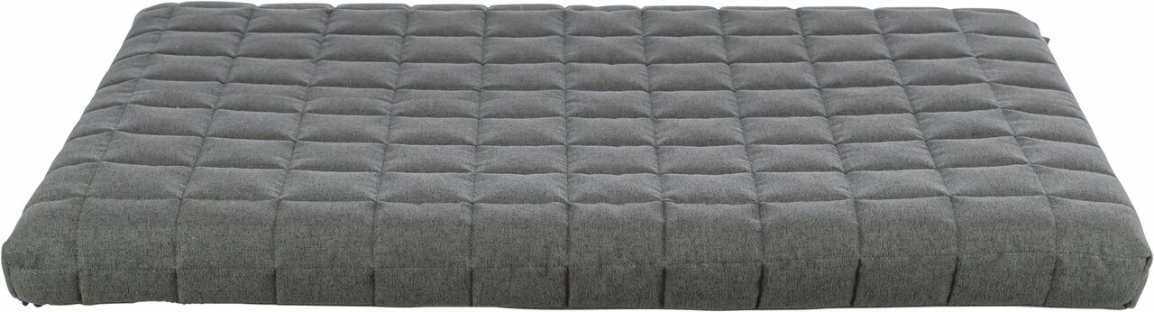 Graues, gestepptes Hundebett von TRIXIE für Hunde. Rechteckige Form, geeignet für Komfort und Ruhe.