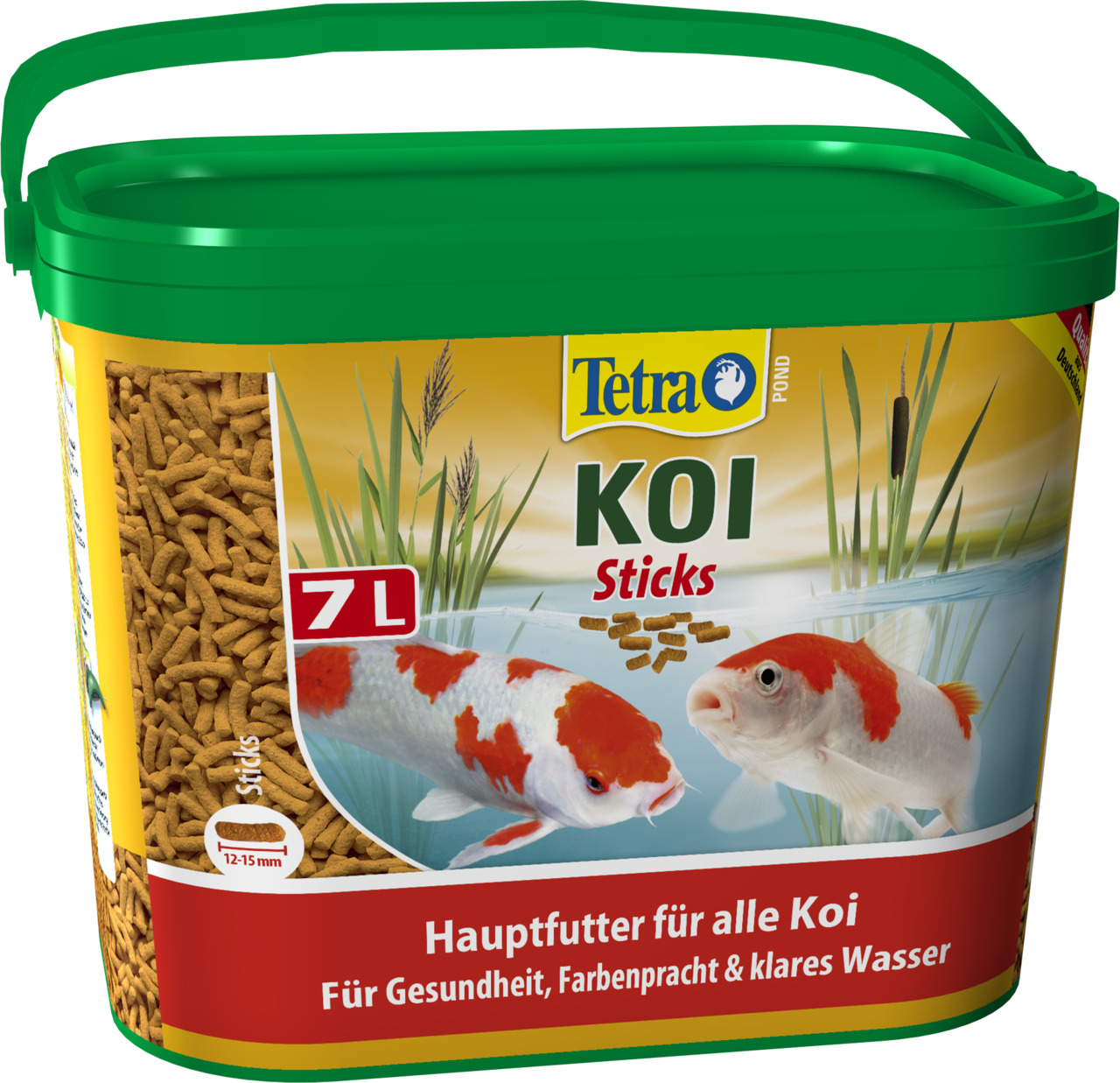 Tetra Koi Sticks, Hauptfutter für Koi-Fische, 7L, fördert Gesundheit, Farbintensität & klares Wasser, 12-15 mm, ideal für Koi-Fans.