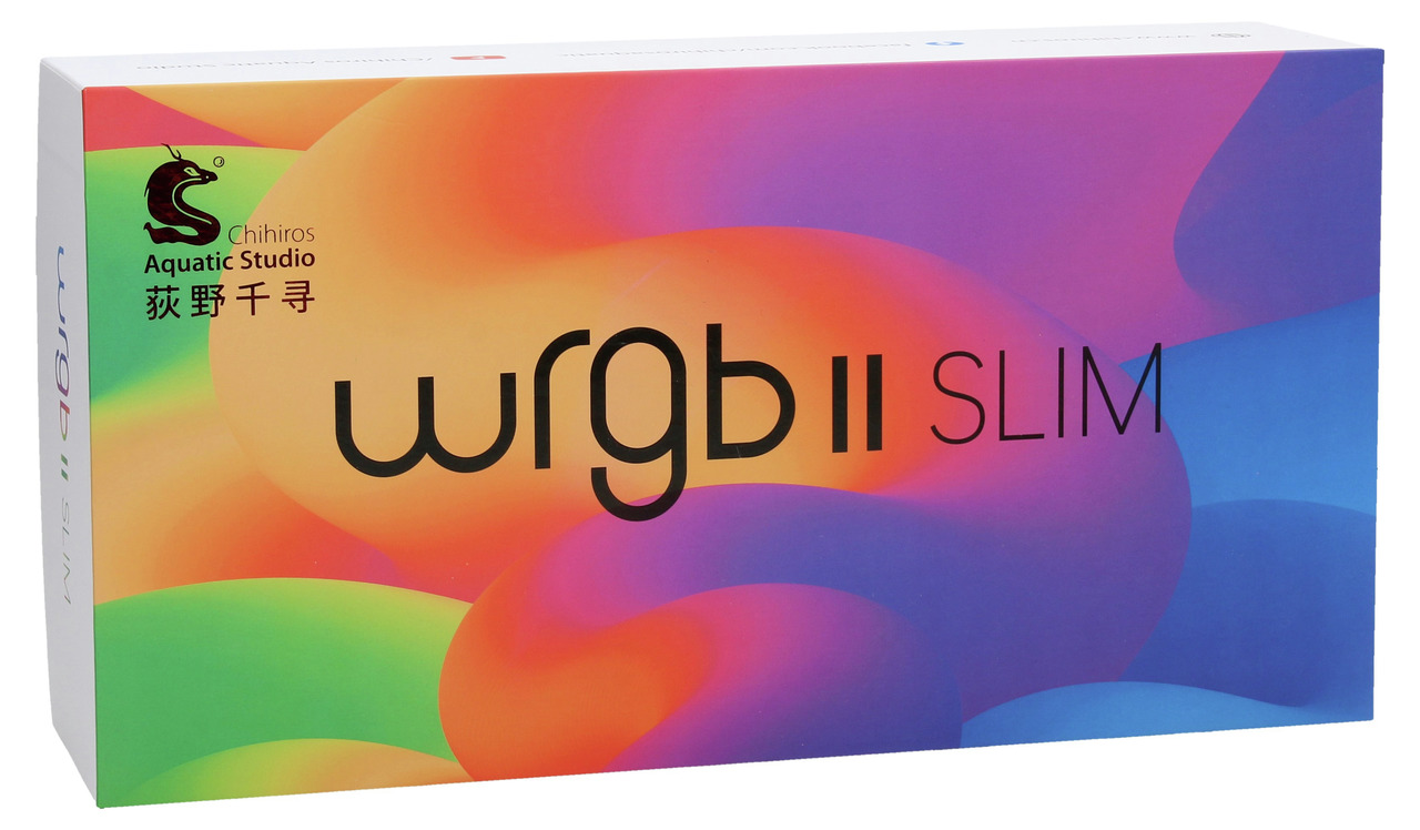 Chihiros WRGB II Slim LED-Aquarienleuchte, für Aquarien, fördert Pflanzenwachstum & Farben, modernes Design, Regenbogenfarben.