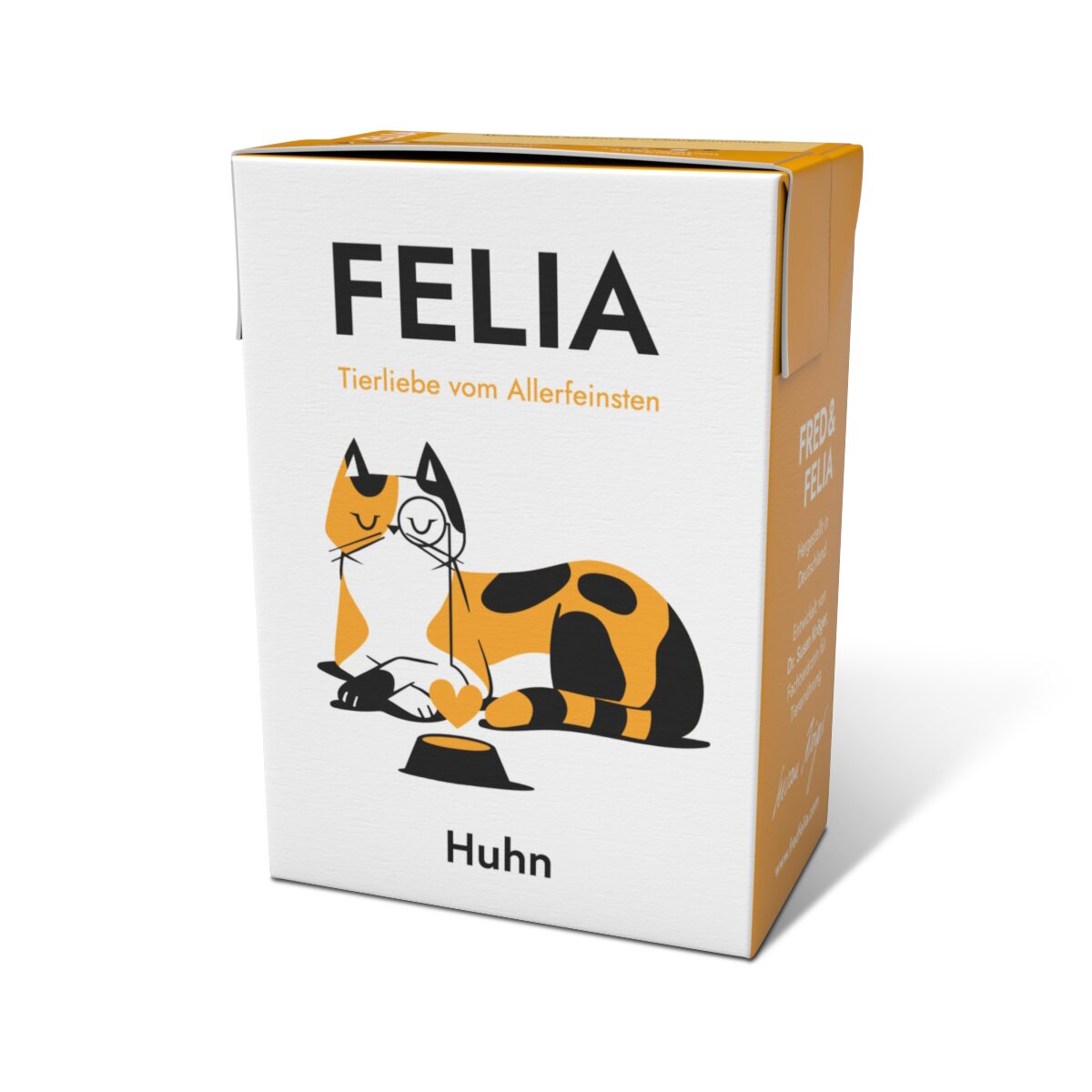 FELIA Katzenfutter Huhn für Katzen, Tierliebe vom Allerfeinsten, Nassfutter mit Huhn in Kartonverpackung.