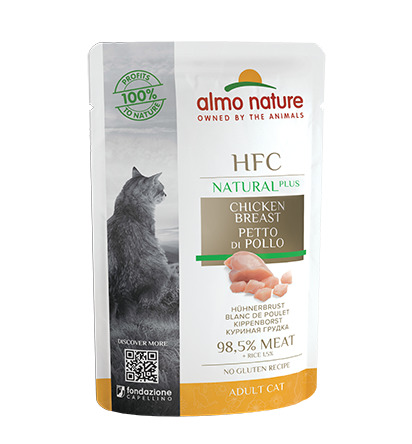 Almo Nature HFC Natural Plus Hühnerbrust Katzen Nassfutter 55 g