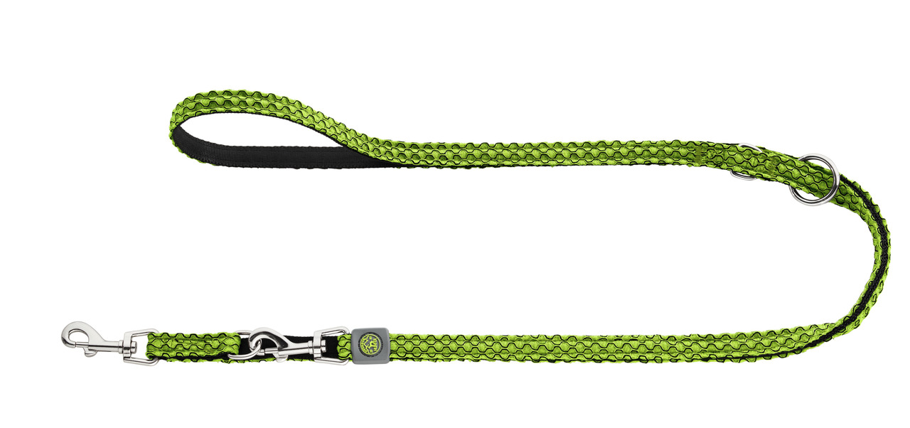 Grüne Hundeleine HUNTER "Hilo", für Hunde aller Größen, atmungsaktiv, reflektierend, stabiler Karabiner, weiche Handschlaufe.