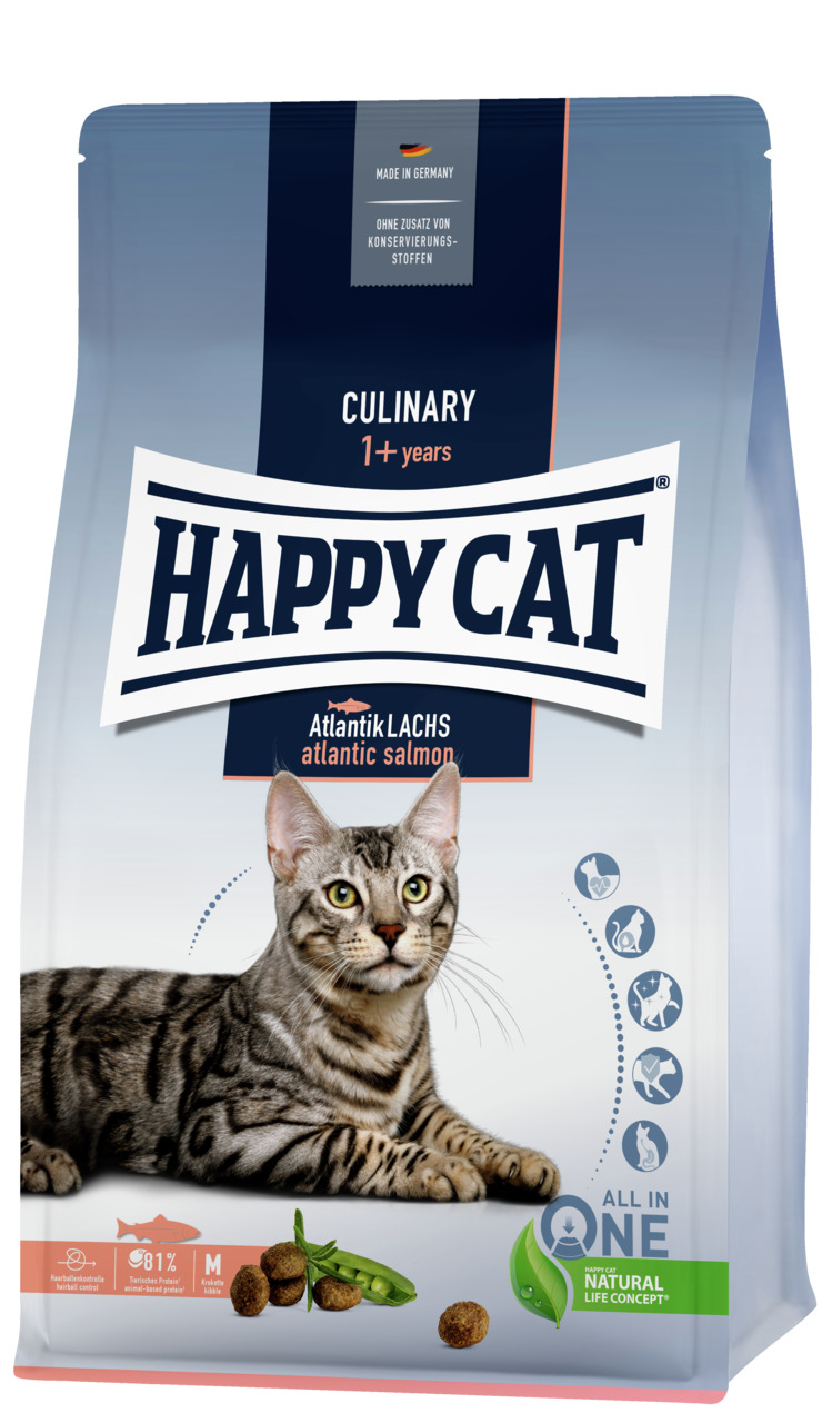 HAPPY CAT Supreme Culinary Adult Atlantik-Lachs 1,3 Kilogramm Katzentrockenfutter