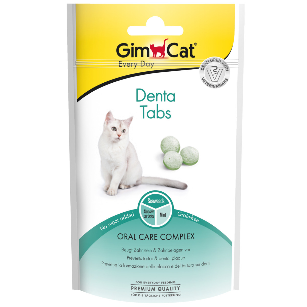 Sparpaket 2 x 40 g GimCat Denta Tabs Katzen Nahrungsergänzung