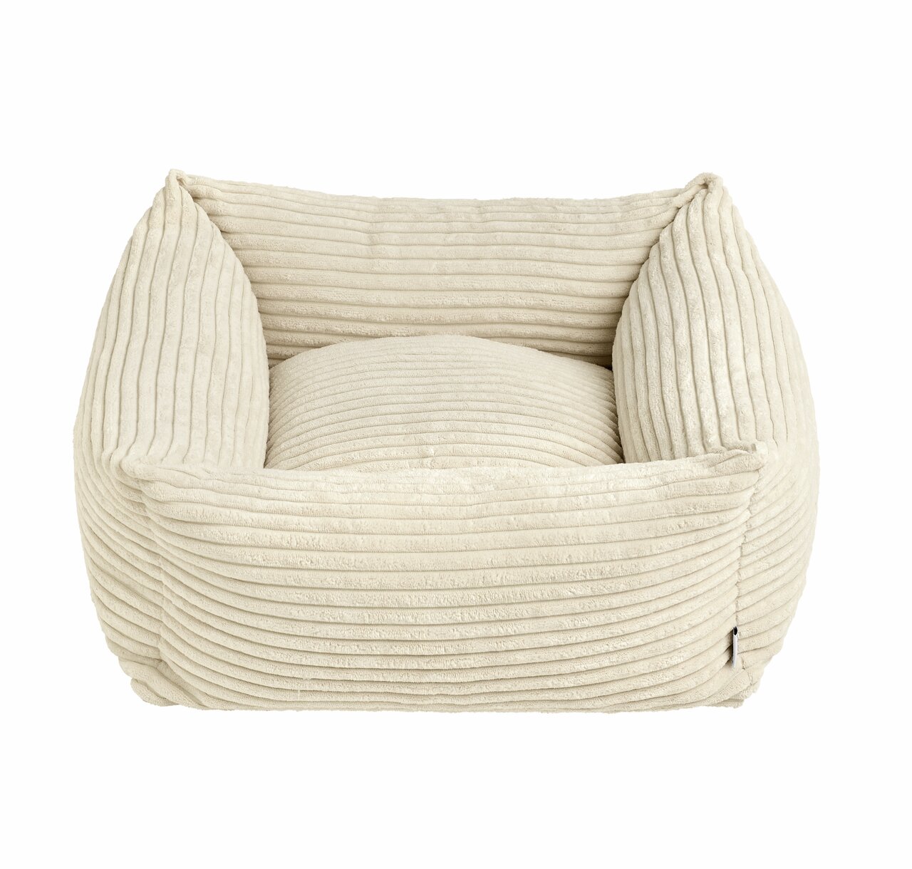 Stylecats Katzenbett, cremefarben, für alle Größen, weicher gerippter Stoff, Komfort+Wärme, rechteckig, gepolstert, stilvoll.