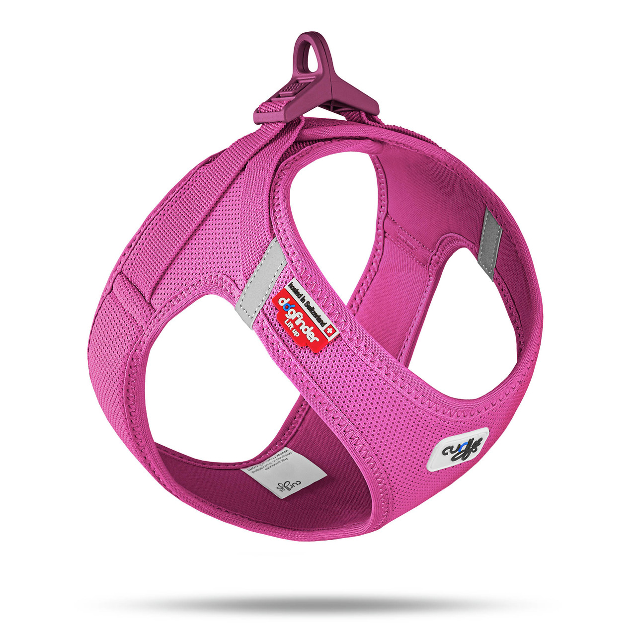 Curli Hundegeschirr Vest Air-Mesh, atmungsaktiv, reflektierend, für Hunde, Komfort+Belüftung, pink, stabiler Verschluss.