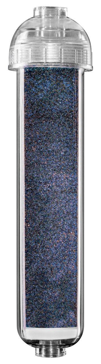 ARKA myAQUA Carbon Ersatzfilterkartusche für Osmoseanlage, Aktivkohlefilter für Aquaristik, transparentes Gehäuse.