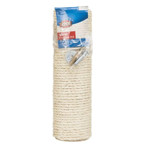 TRIXIE Ersatzstamm 9×40cm, M8, für Katzenkratzbäume, Sisal, inkl. Montagematerial, Ø 9cm, Länge 40cm, für Katzenbesitzer.