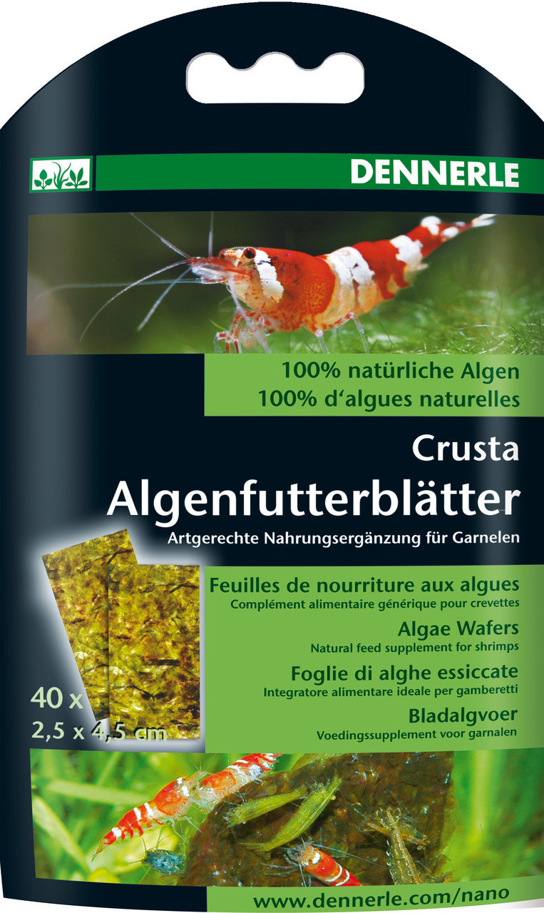 Dennerle Crusta Algenfutterblätter Aquarium Ergänzungsfutter 40 Stück