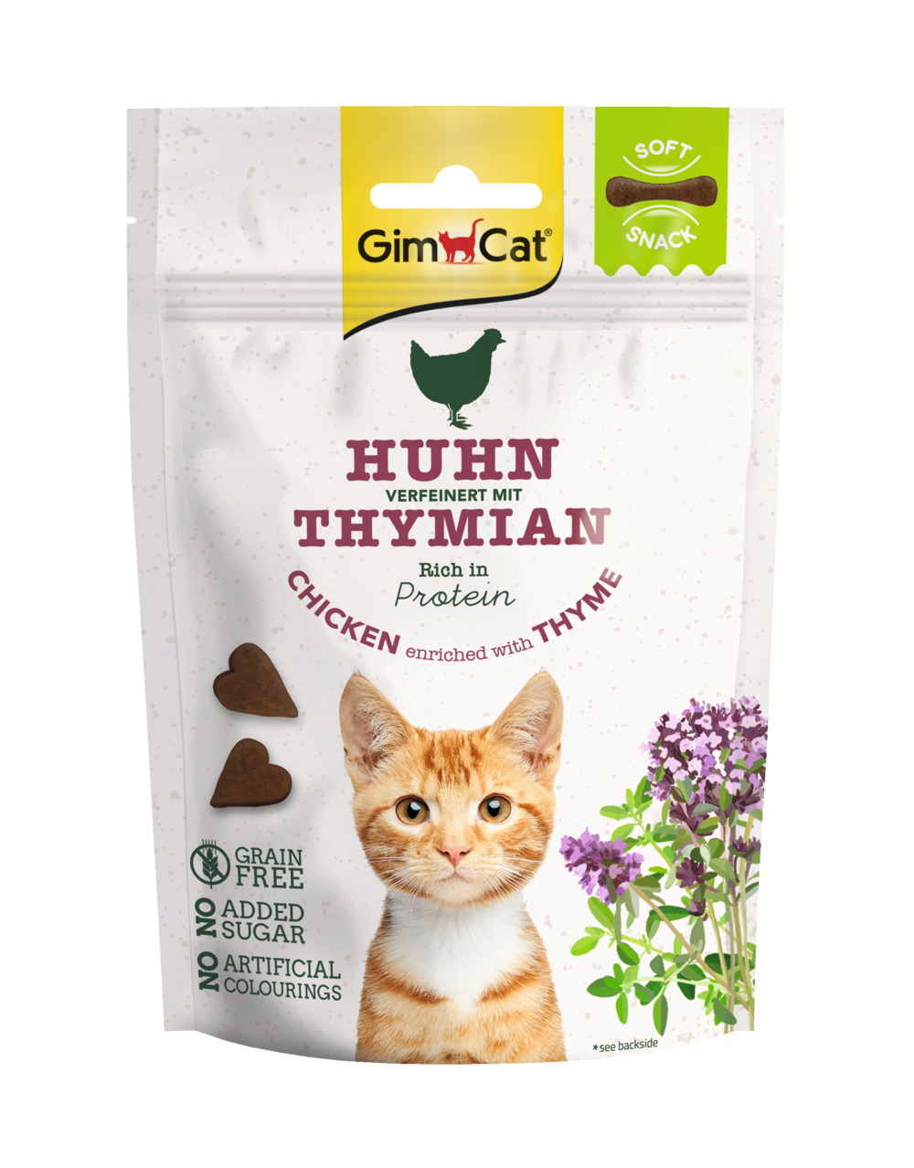 GimCat Soft Snack Huhn mit Thymian Katzen Snack 60 g