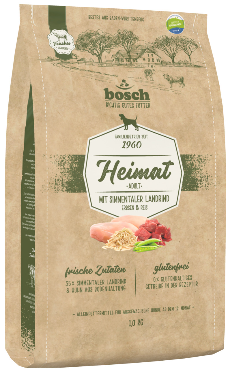 bosch Heimat Adult Simmentaler Landrind 1 Kilogramm Hundetrockenfutter