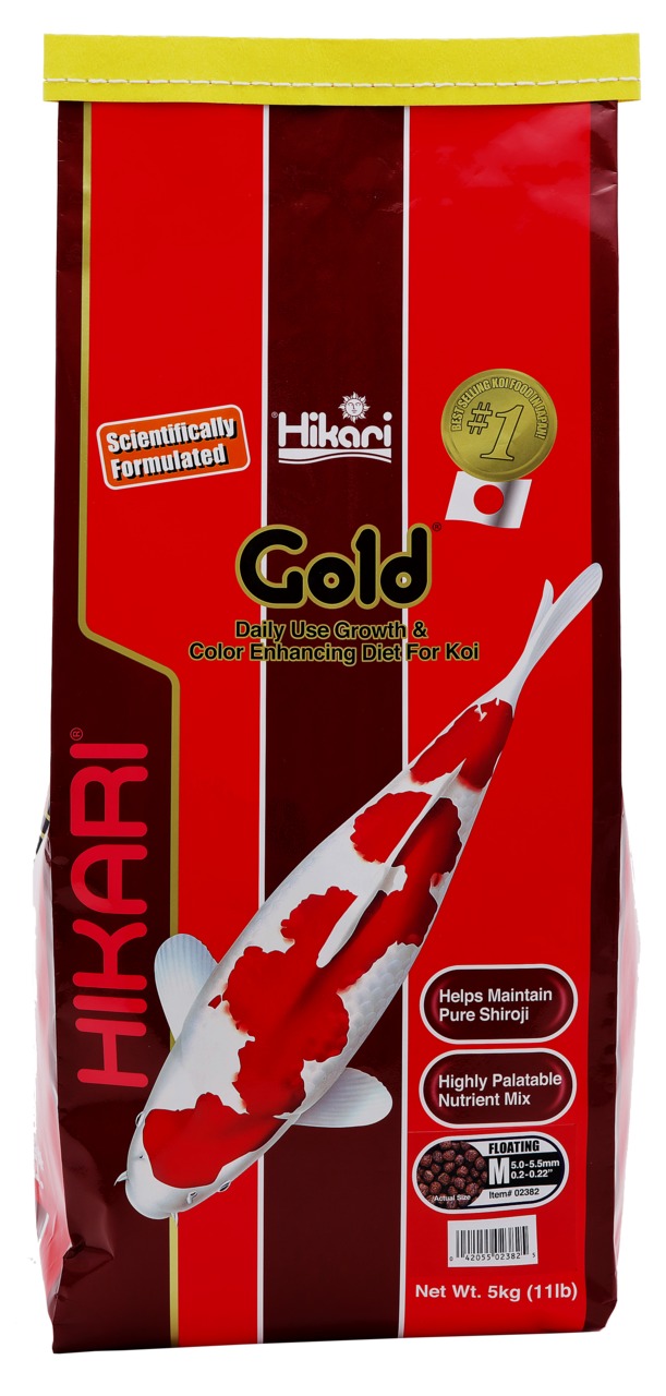 Hikari Gold Fischfutter für Koi, 5 kg, Pellets M (5,0–5,5 mm), fördert Wachstum & intensiviert Farben, wissenschaftlich formuliert.