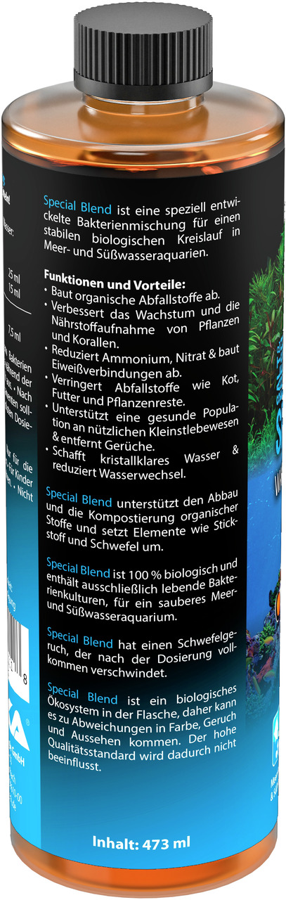 MICROBE-LIFT Special Blend, 473 ml, für Meer-/Süßwasseraquarien: Reduktion von Ammonium/Nitrat, Pflanzenwachstum, Wasserqualität.