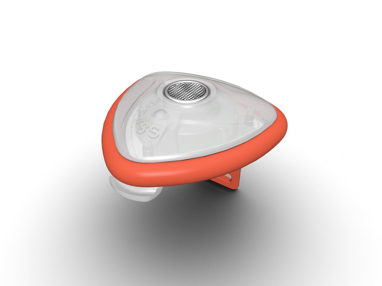 Max & Molly Smart ID Hundemarke, für Hunde, weiß/orange, dreieckig, Kunststoffgehäuse, Metallgitter, sichere Identifikation.