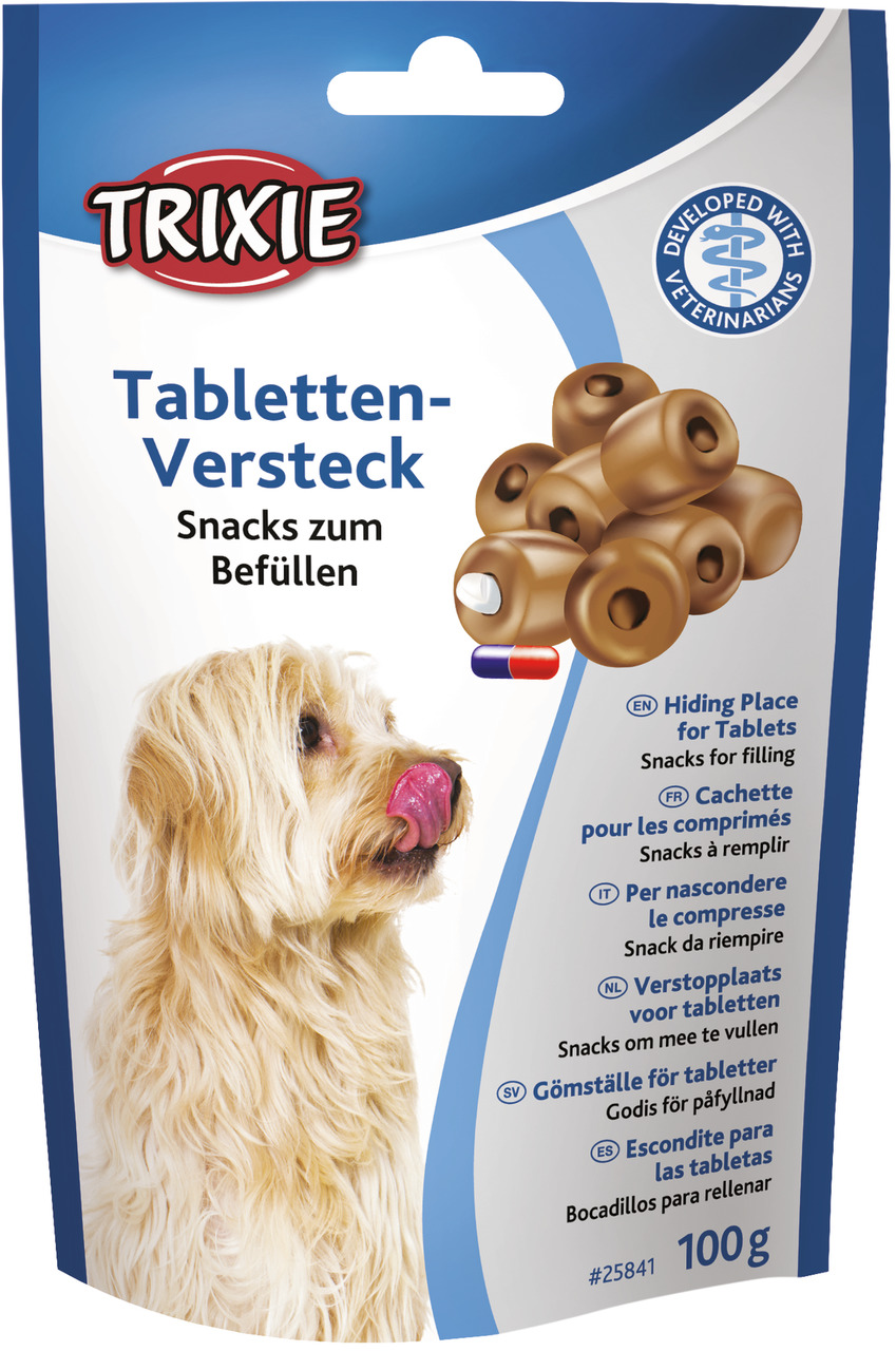 TRIXIE Tabletten-Versteck, Snacks für Hunde, 100 g, „Developed with Veterinarians“, erleichtert Tablettenverabreichung.
