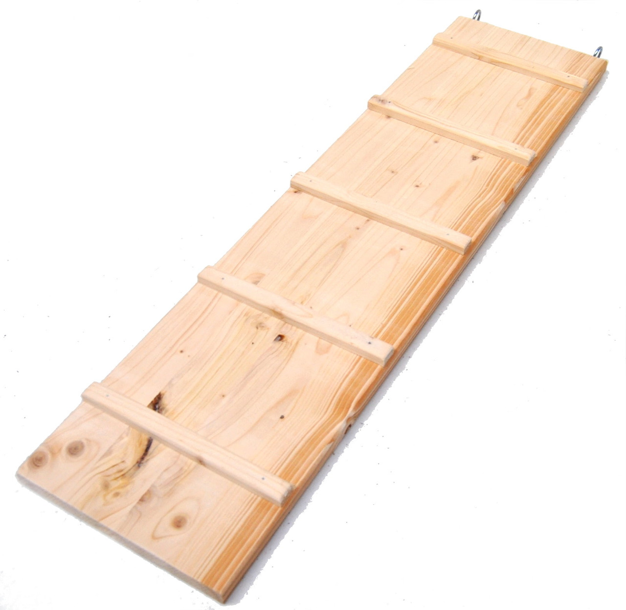 Holzrampe Ollesch, für Kleintiere (Kaninchen-Meerschweinchen), naturbelassenes Holz, Querleisten, ideal für Käfige-Gehege.